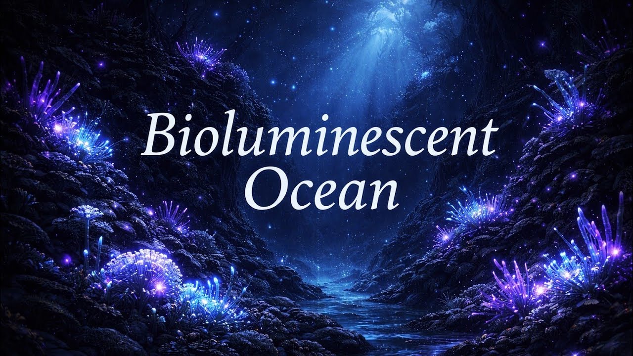 Underwater Bioluminescent Ocean – 9 Hours of Deep Sleep Ambience