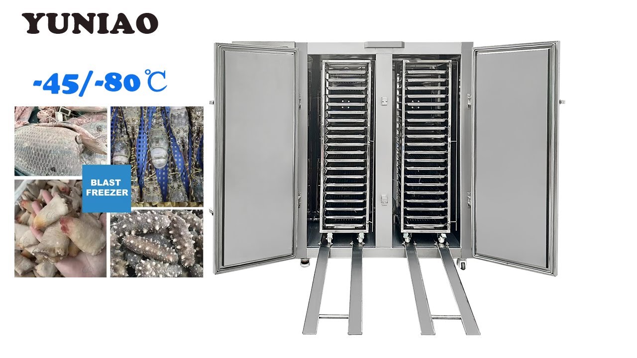 1400L  -45 and -80 degree Bread quick freezing equipment seafood chicken blast freezer