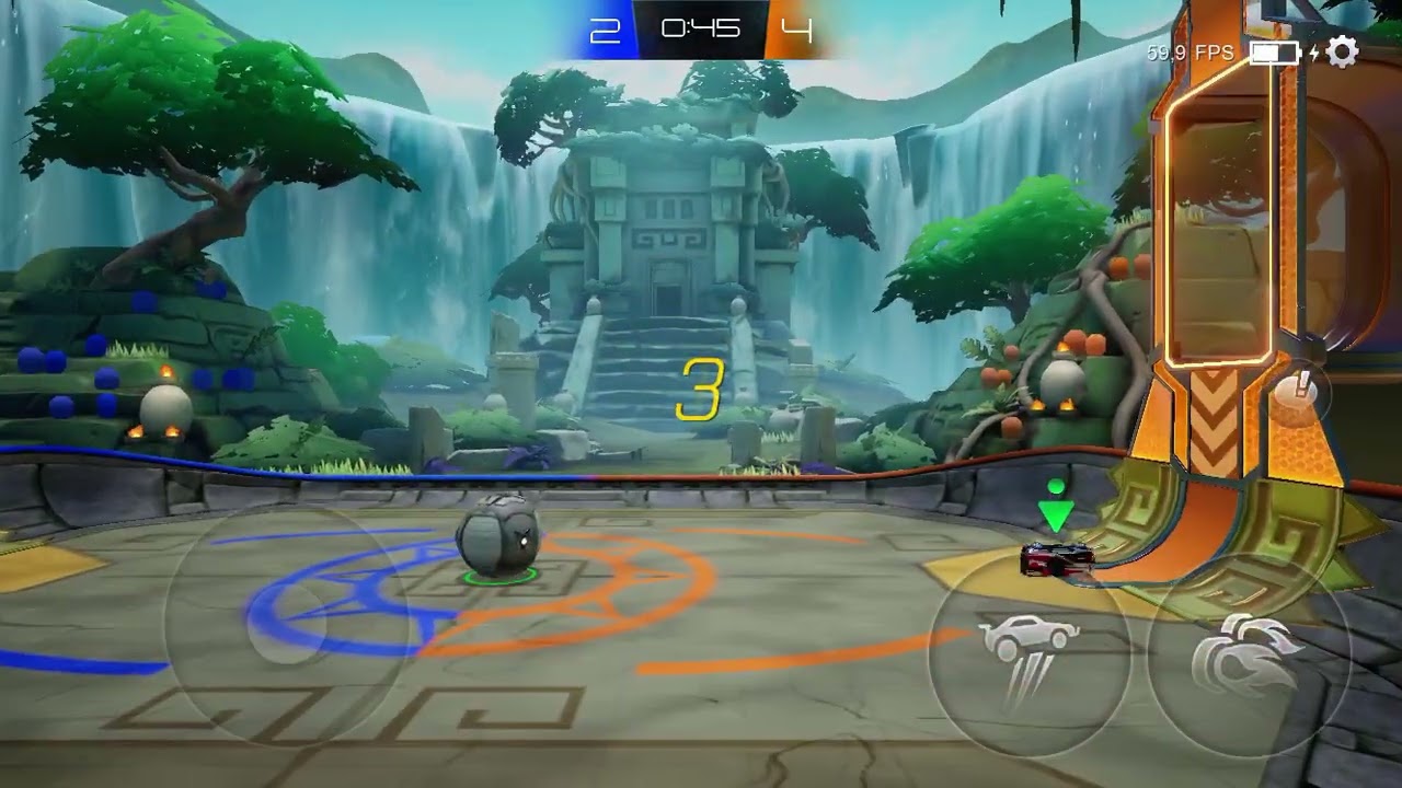 Jogando rocket league sideswipe