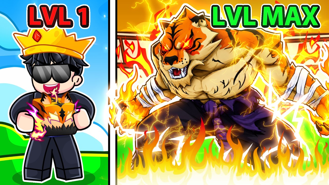NOOB to MAX using TIGER FRUIT in BLOX FRUITS ROBLOX!