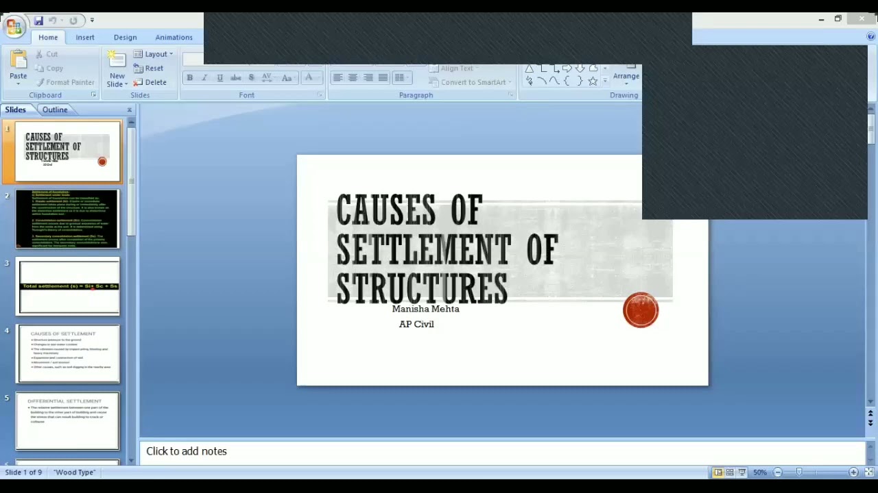 PART-1 Causes of settlement of structures