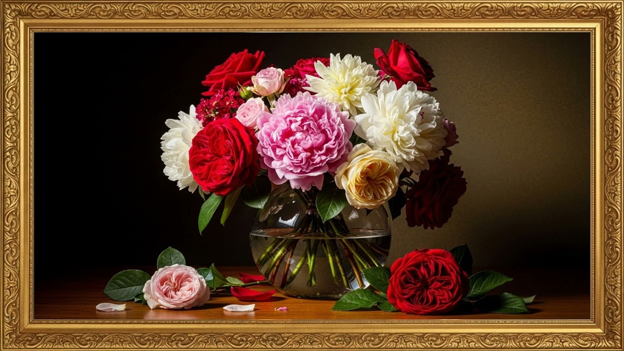 Botanical Oil Painting for TV | Calm Art Display 2 Hours