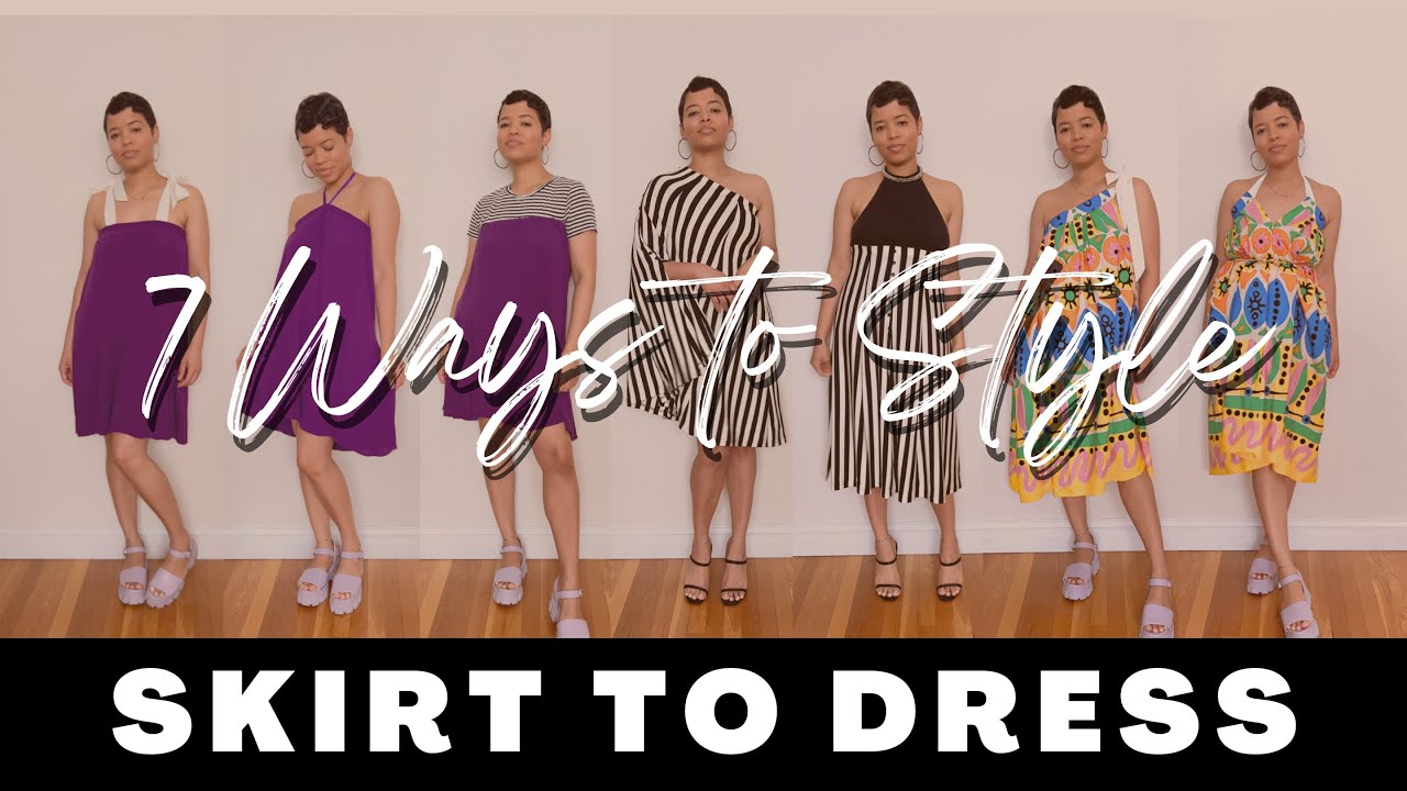7 EASY No-Sew Ways to Transform a Skirt into a Dress | Outfit Ideas & Styling Tips