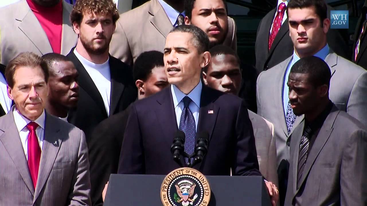 President Obama Welcomes BCS Champion University of Alabama Crimson Tide