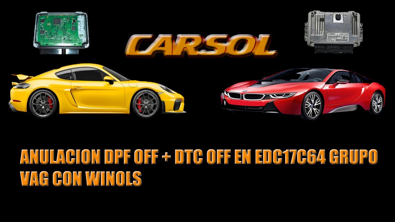 ANULACION DPF OFF + DTC OFF EN EDC17C64 GRUPO VAG CON WINOLS