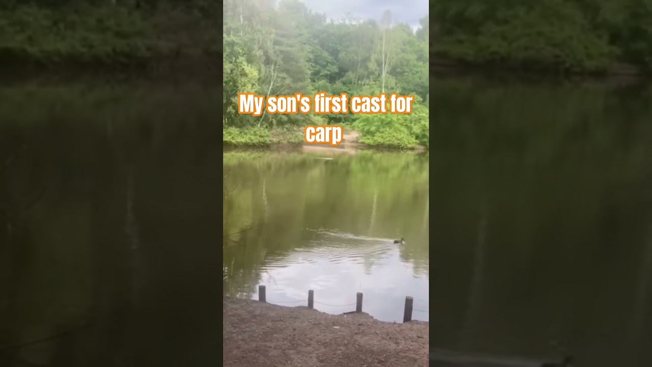my son's first cast for carp #explore #fishing #stealth #carp #nature #carpfishing #fish