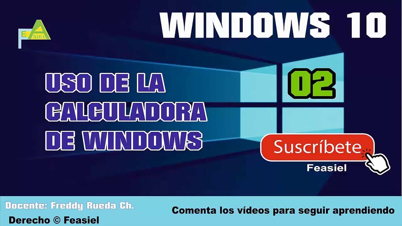 Calculadora de Windows 10 - Feasiel