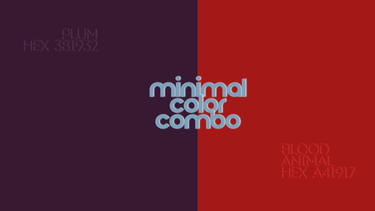 MINIMAL COLOR COMBO - PLUM #381932 vs BLOOD ANIMAL #A41917 – Maimuta de Aur b2b Ro.Bro 