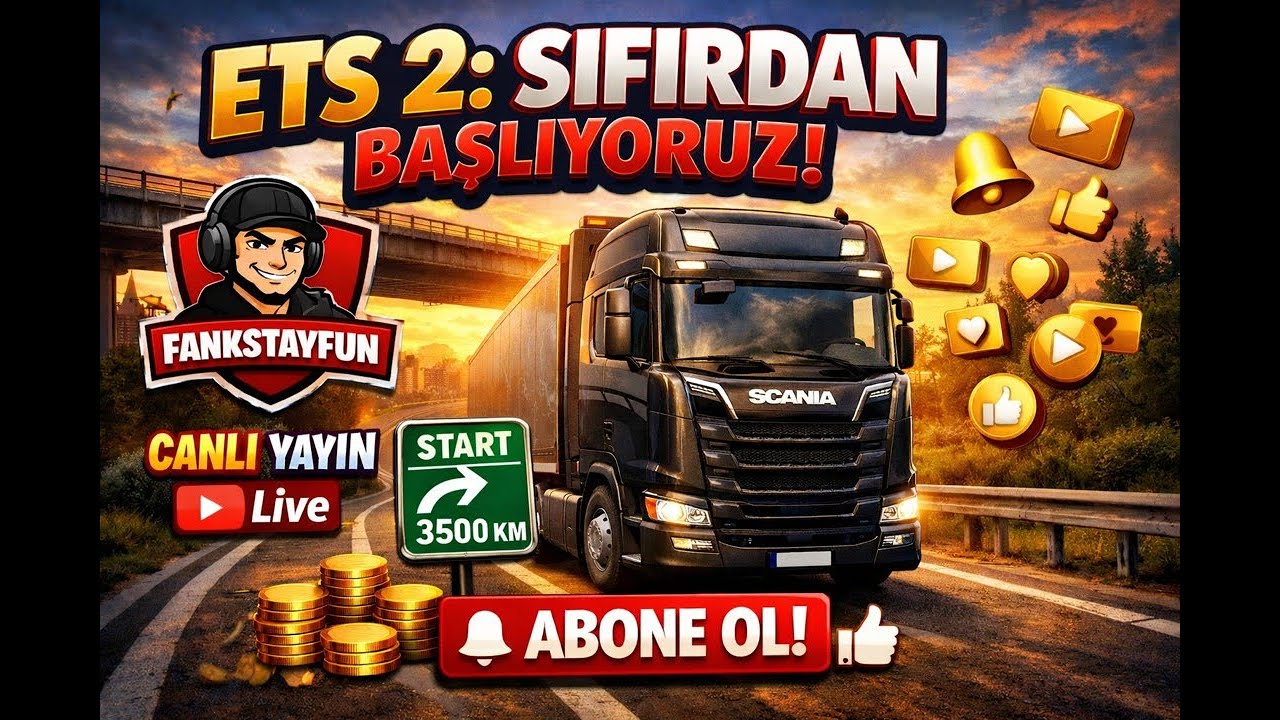 Tır Aldırana Kadar Yayındayız 😅 | ETS 2 | Hedef 1500 Abone