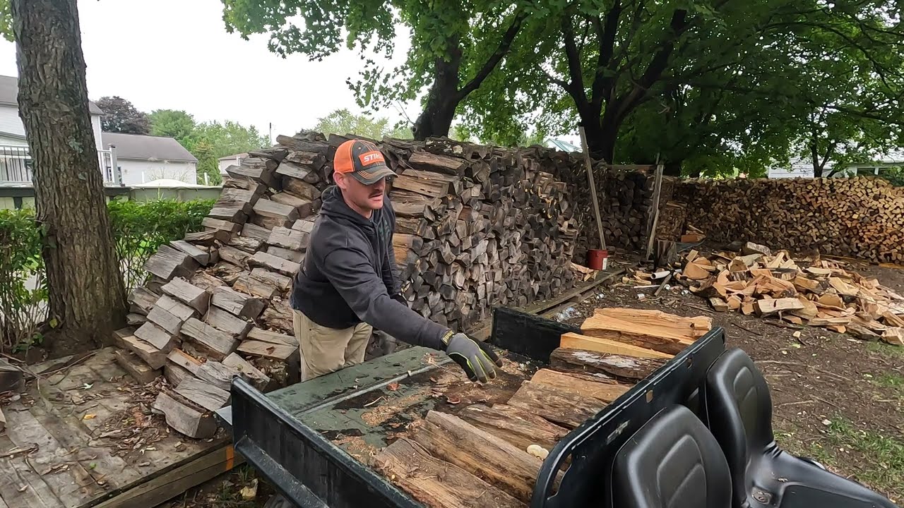 First firewood in the basement for 2022 heating season!!