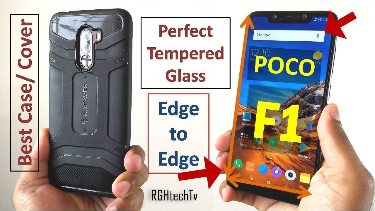 Poco F1 Perfect Edge to Edge Tempered Glass and Best Back Cover