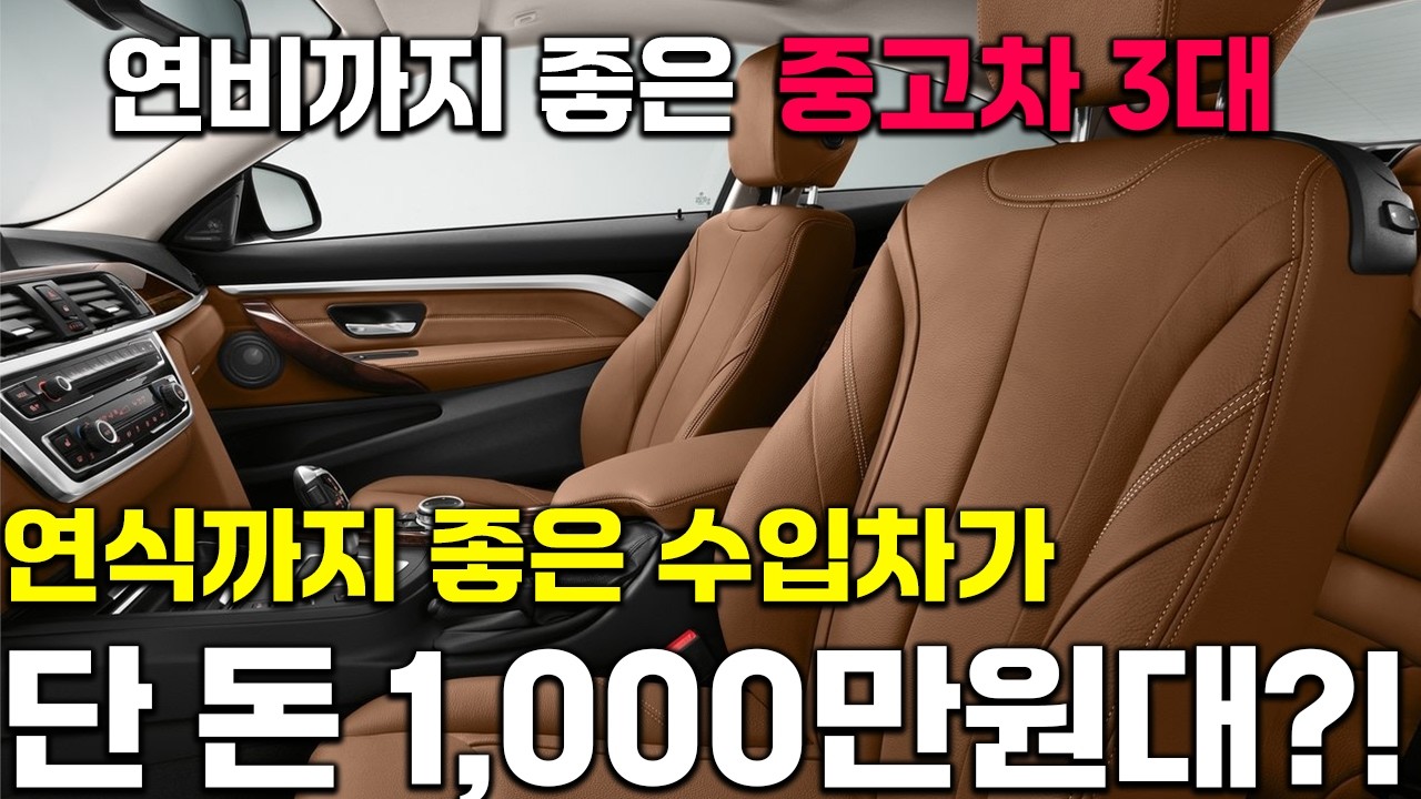 연비끝판왕 수입차가 1000만원대? 제발 이거하세요!! 연식까지 좋은 수입차 3대!!