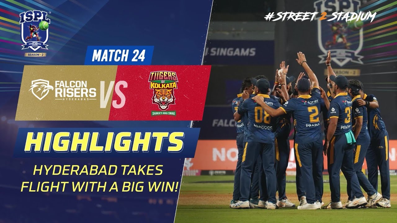 ISPL Season 2: Falcon Risers Hyderabad claim victory! #Street2Stadium