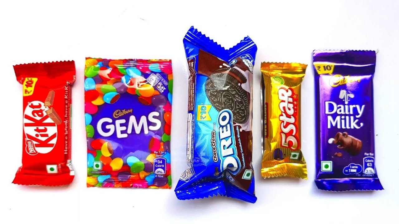 dairymilk | 5star | cadbury oreo biscuit  | gems | kitkat 🍫