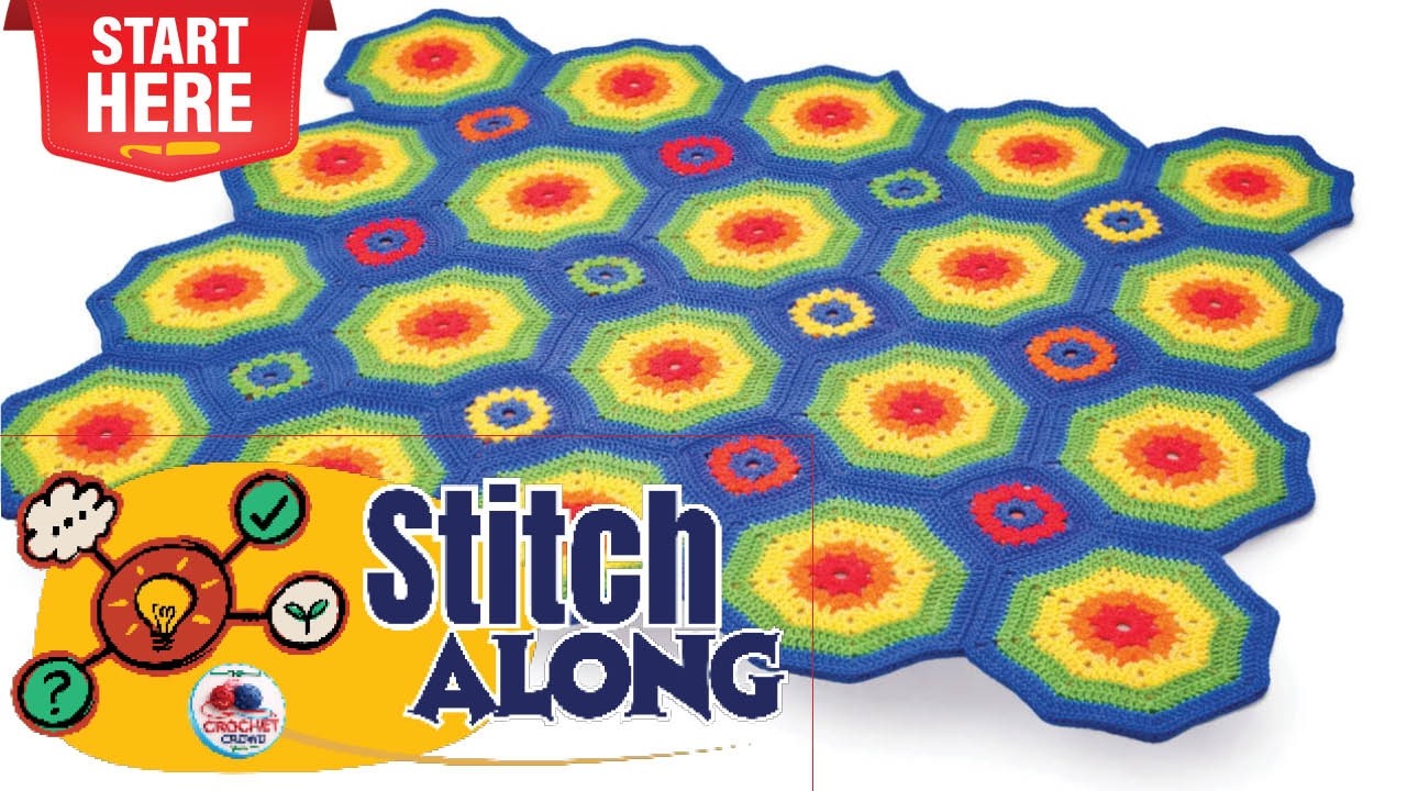 Stitch Along: Crochet Octagon & Squares Throw | EASY | The Crochet Crowd