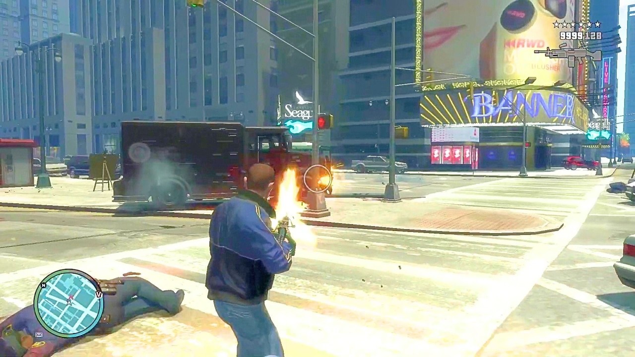 GTA 4 - BAD LANDING + EPIC SHOOTOUT - SIX STARS WANTED LEVEL
