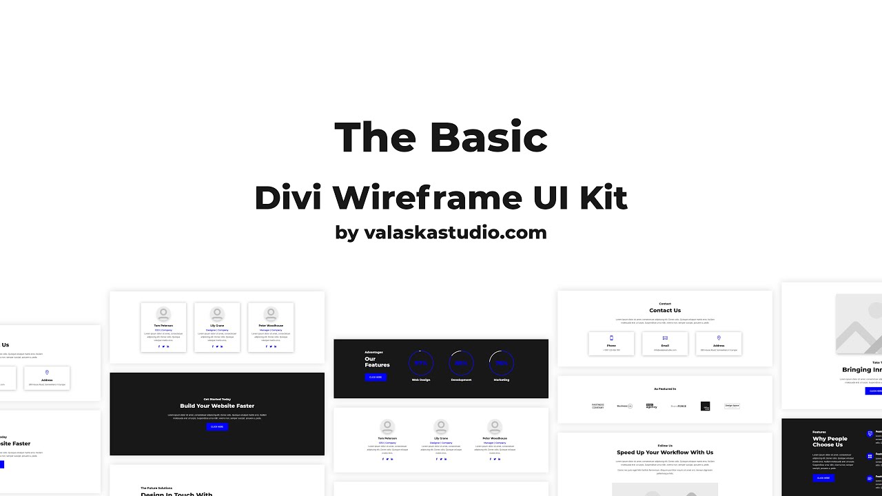 The Basic Wireframe UI Kit for Divi