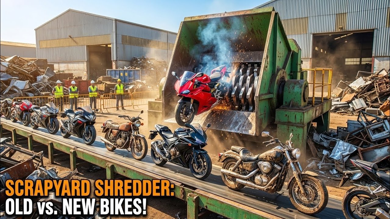 Old vs New Power Bikes 😱 | What Happens Inside This Shredding Factory, 
