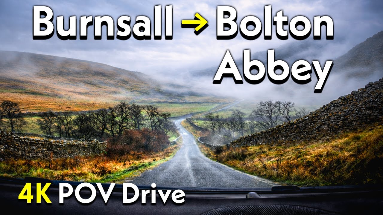 Burnsall to Bolton Abbey | Scenic POV Drive in the Yorkshire Countryside 4K 60FPS