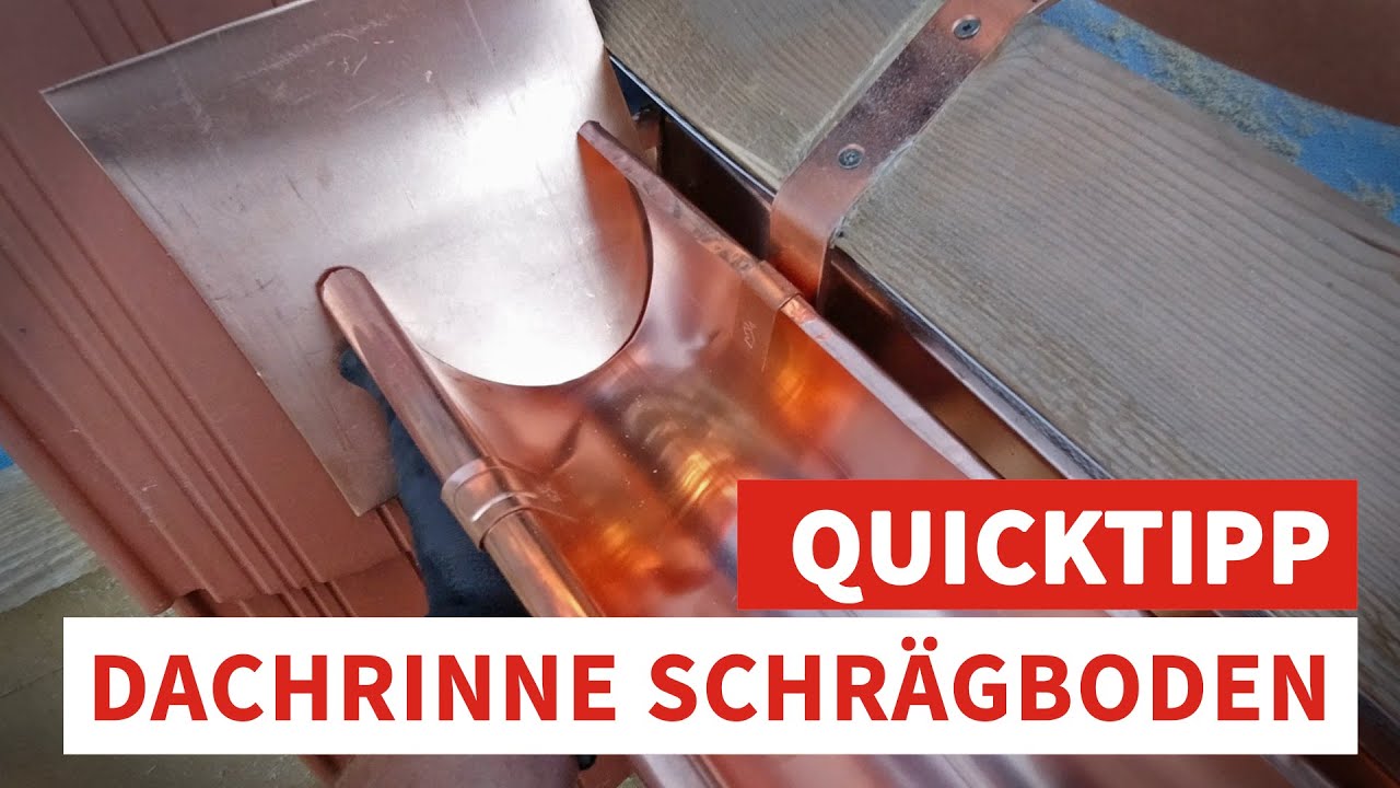 Einen Schrägboden für eine Dachrinne auf der Baustelle herstellen