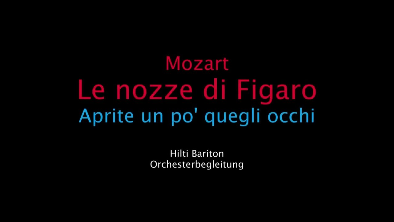 Aprite un po'    V1 Le Nozze di Figaro  Mozart  Hilti  Vers 1