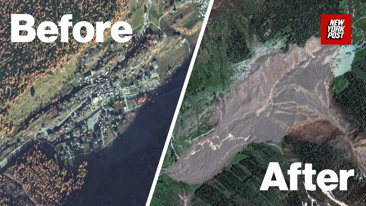 Swiss village utterly decimated by glacier collapse