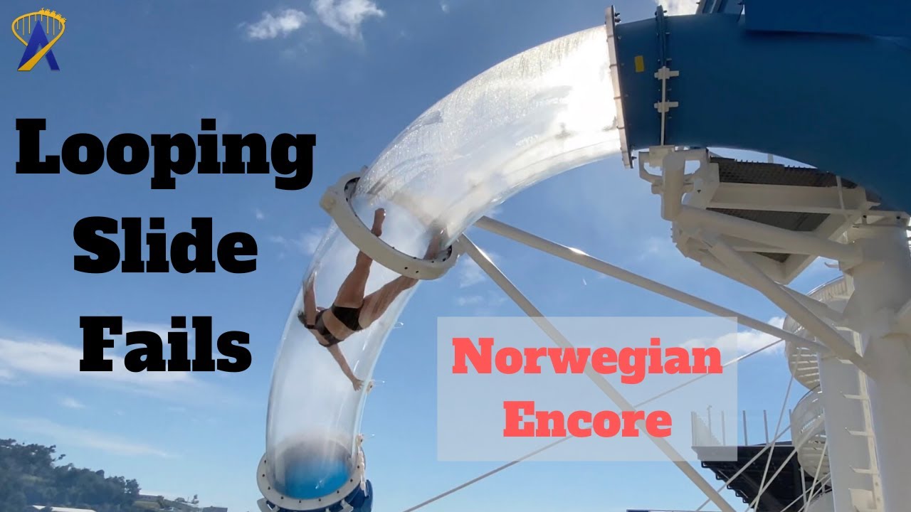 Looping Slide Fails on the Norwegian Encore Cruise Ship