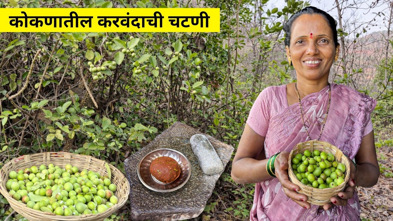 बापरे ! आम्ही गेलो घनदाट जंगलात करवंद आणायला | आईने पाट्यावर केली करवंदाची चविष्ट चटणी