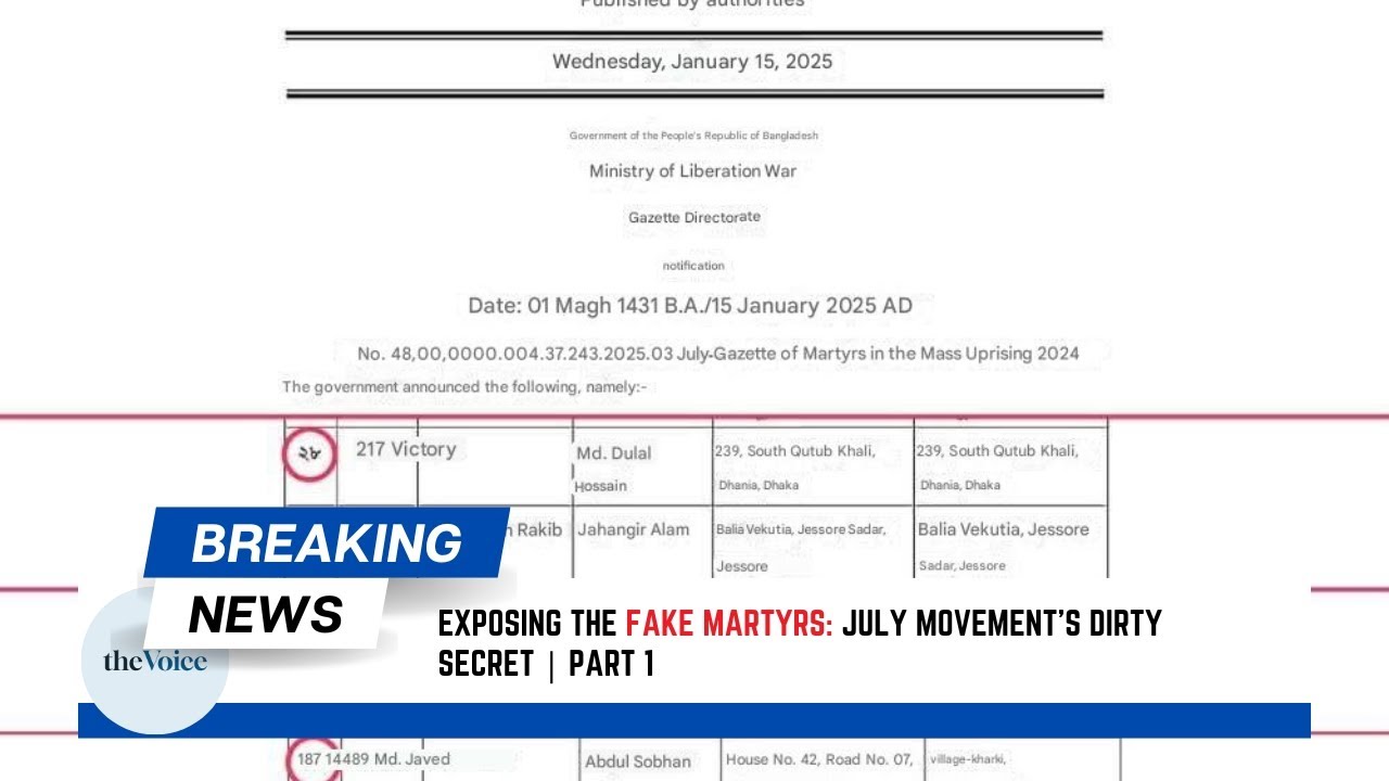 Exposing the Fake Martyrs: July Movement's Dirty Secret | Part 1