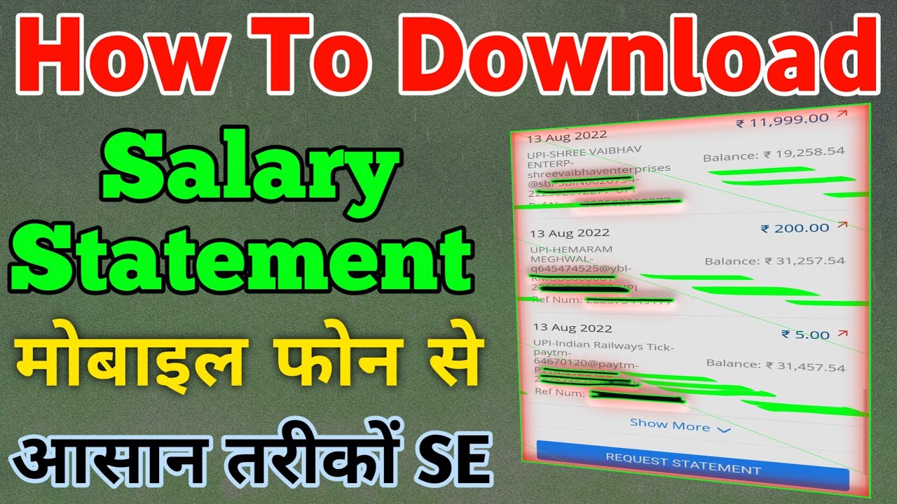 How to download salary slip of statement HDFC BANK #statement #salaryslip#payslip