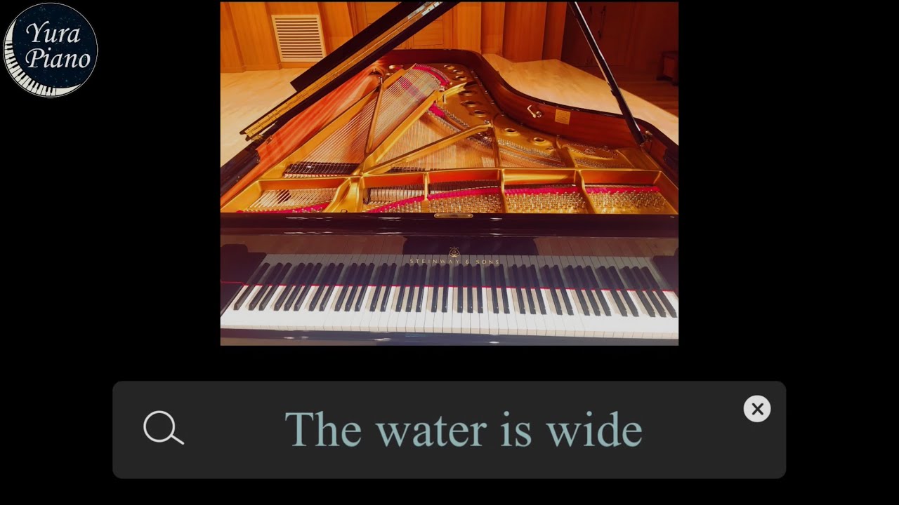 The water is wide / karaoke, MR, accompaniment, 피아노반주