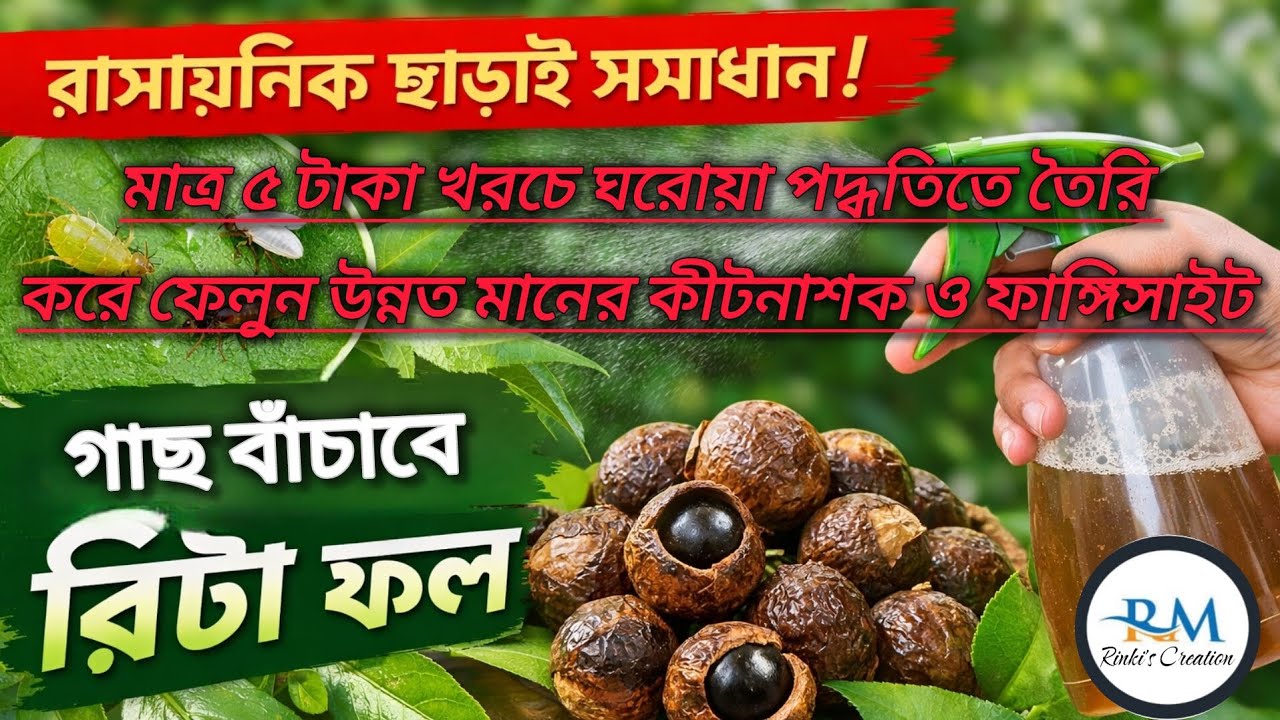 মাত্র ৫ টাকা খরচে ঘরোয়া পদ্ধতিতে তৈরি করে ফেলুন উন্নত মানের কীটনাশক ও ফাঙ্গীসাইট।