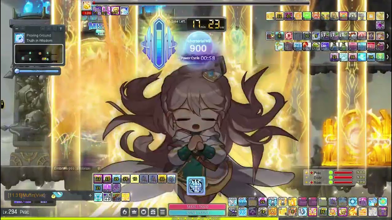 [Kronos] MapleStory Bishop Hard First Adversary Clear (24:13)
