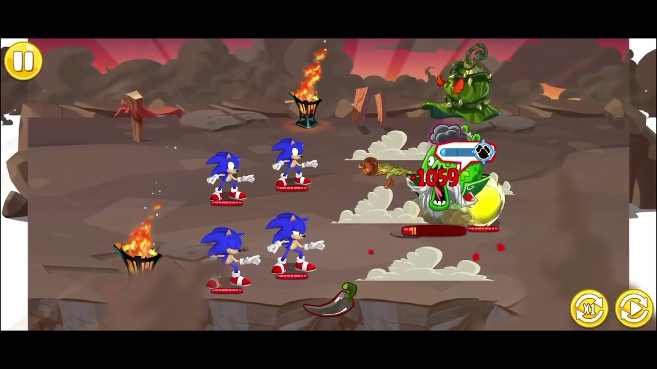 Angry Birds Epic Pig Friends - All Sonic Vs 5 Magos Porco 