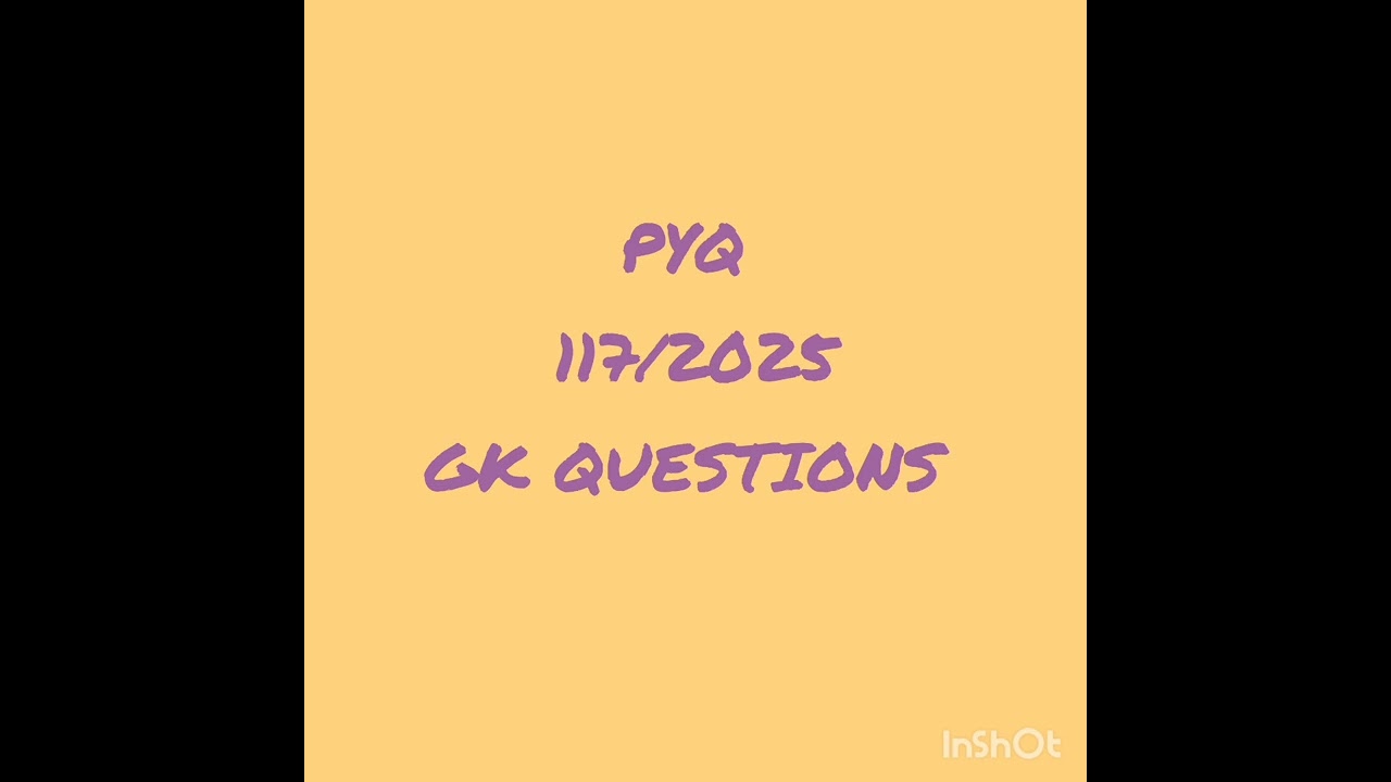 Kerala PSC PYQ-1/GK Questions