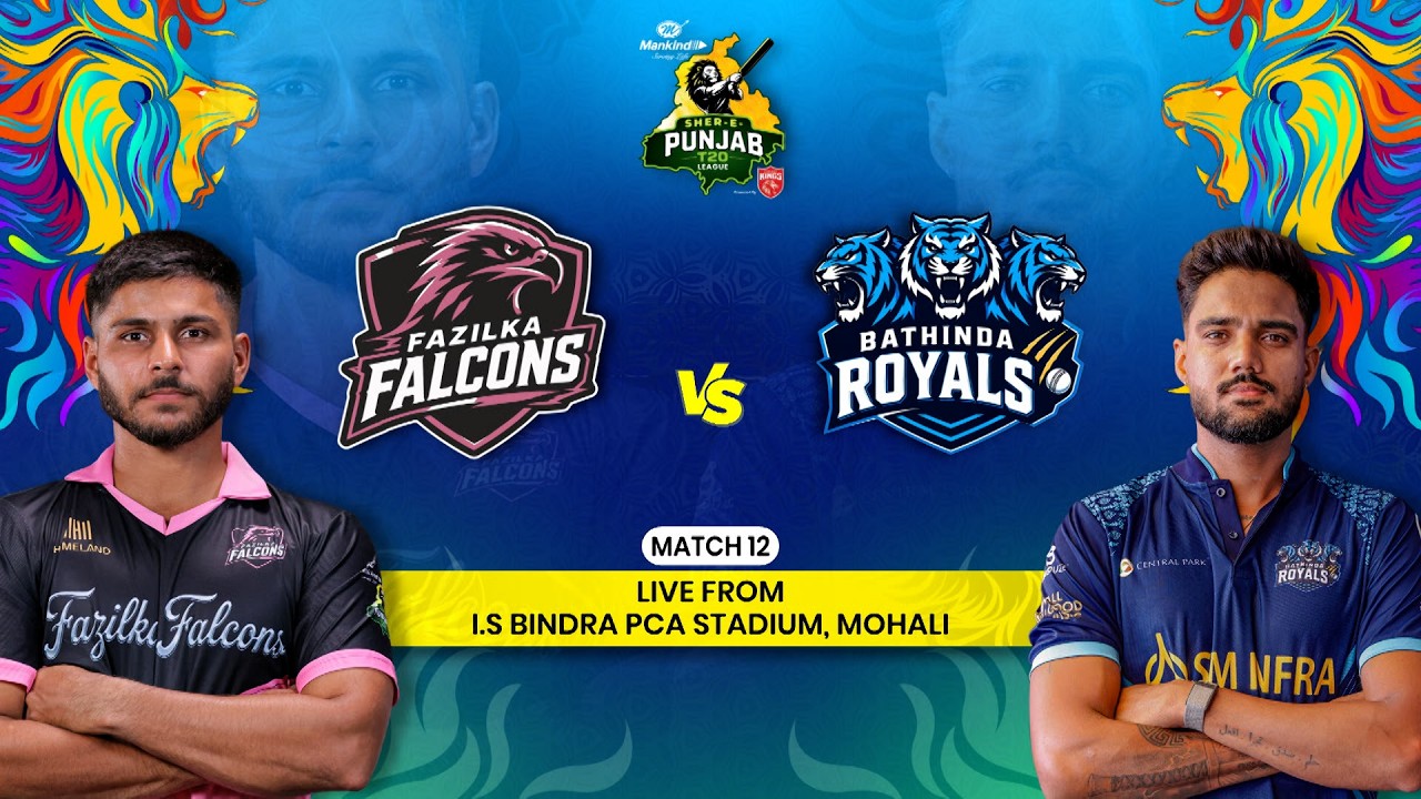 Fazilka Falcons vs Bathinda Royals | Sher-E-Punjab T20 League 2026 | Punjab Cricket Association