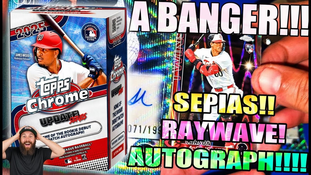 Opening ONE BANGER BOX Of 2025 Topps CHROME UPDATE Baseball - WOW!! NICK KURTZ!! AUTO!! SEPIAS ETC..