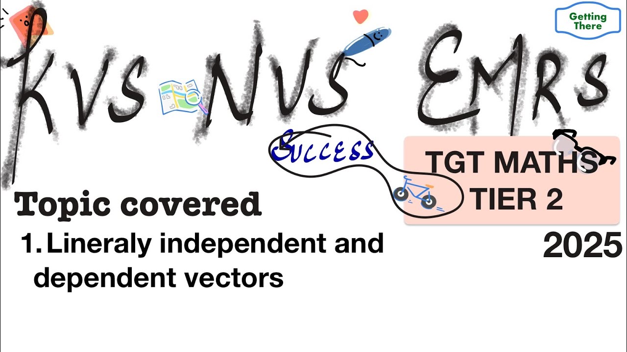 Class 4 vector space linear dependent and independent vectors matrices #emrs #kvsnvs #emrstgtmath 