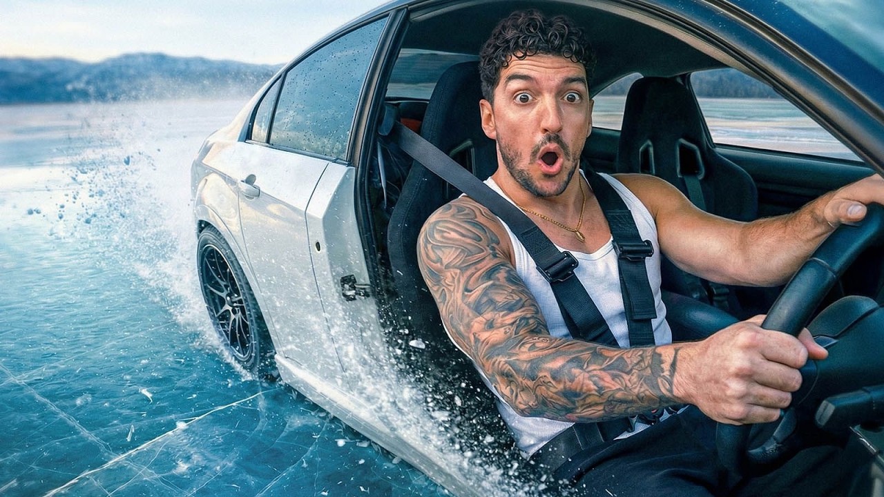 Je Drift en BMW sur la glace (expérience)
