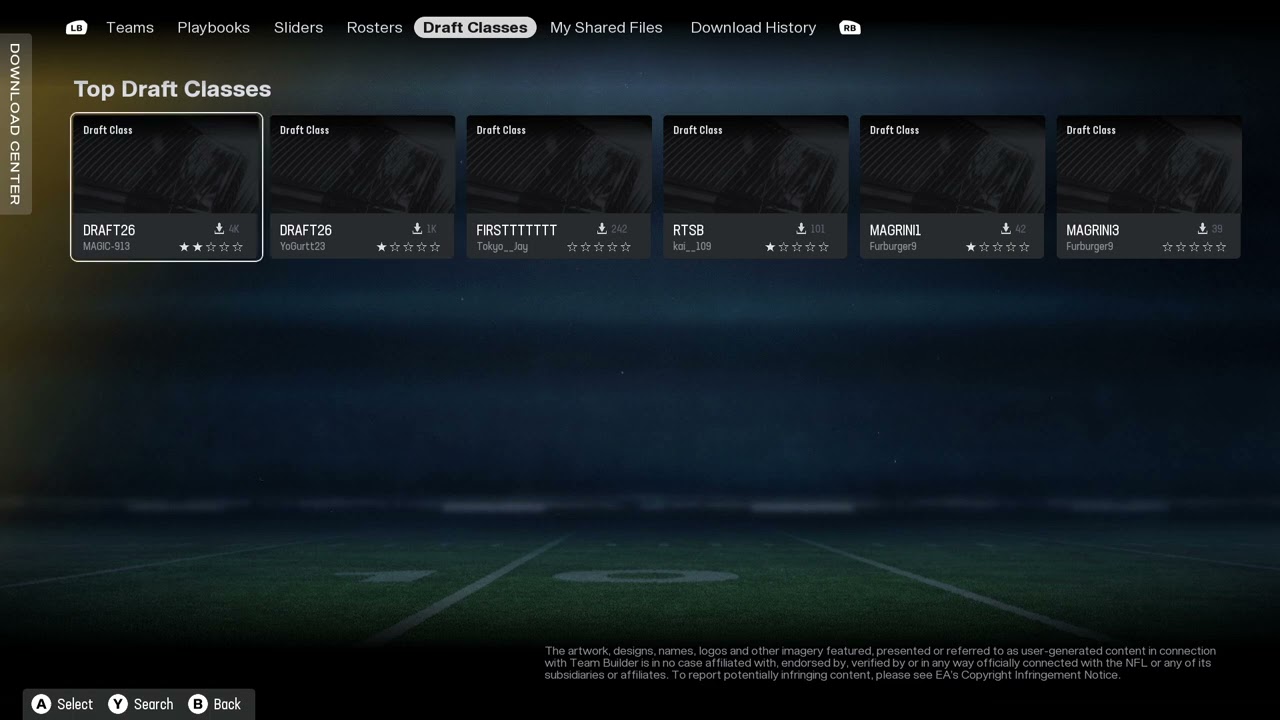 Madden 26: How to Download Custom Draft Classes