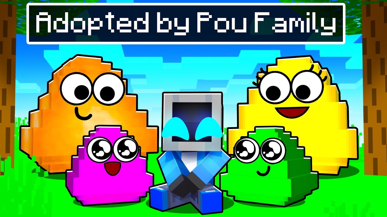 Adopted by POU Family in Minecraft!