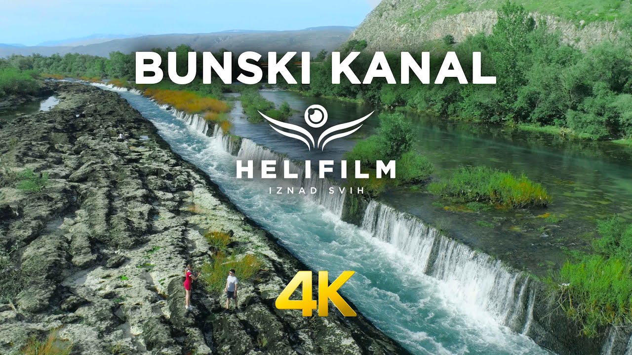 4K Bunski kanal - Usce Bune u Neretvu - Ljepote BiH iz zraka - HELIFILM
