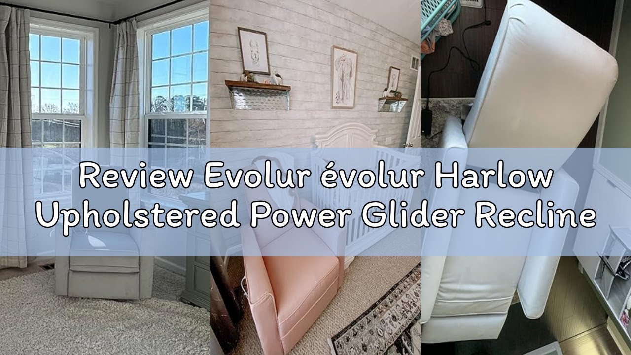 Review Evolur évolur Harlow Upholstered Power Glider Recliner with USB Charging – Rocking & 275° Swi