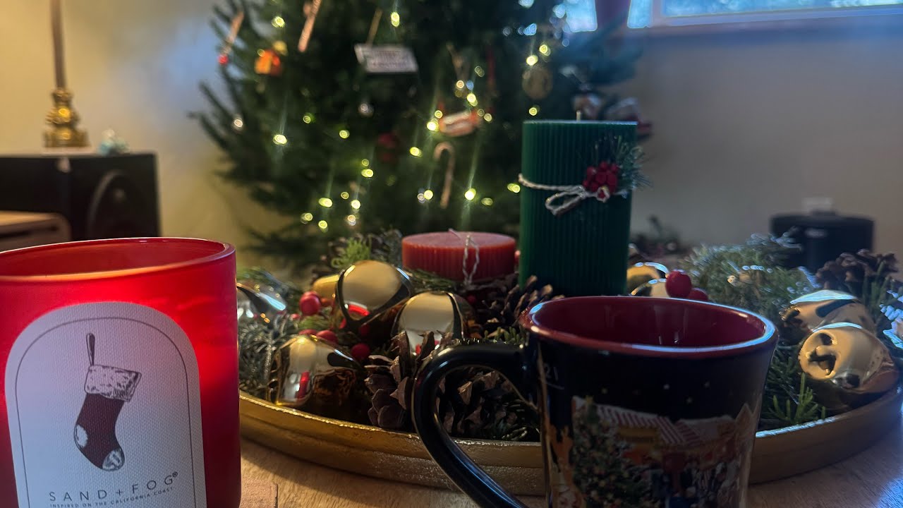 ASMR Tapping Around Our Christmas Decorations (tracing, tongue clicking, whispering) 