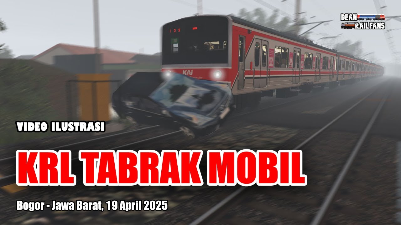 Diduga Ban Selip di Rel - MOBIL GRAND LIVINA TERTABRAK KRL BOGOR | Train Simulator