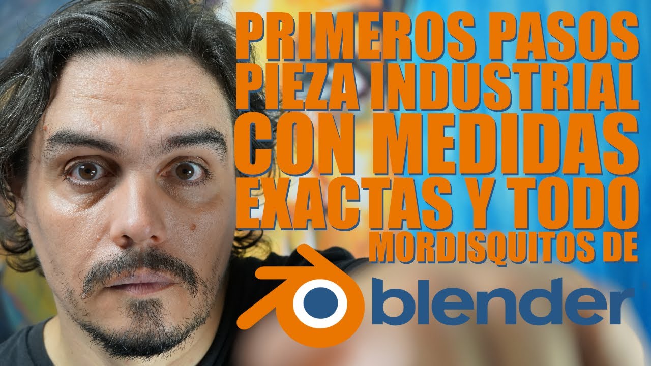 #Blender en español, Pieza industrial simple con medidas.