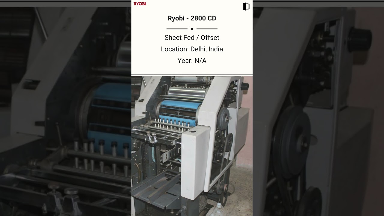 Used Sheet Fed / Offset Machine | Ryobi - 2800 CD for SALE @Machinedalal