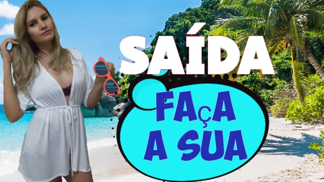 como fazer saída de praia estilo vestidinho (costura fácil)sem molde😉