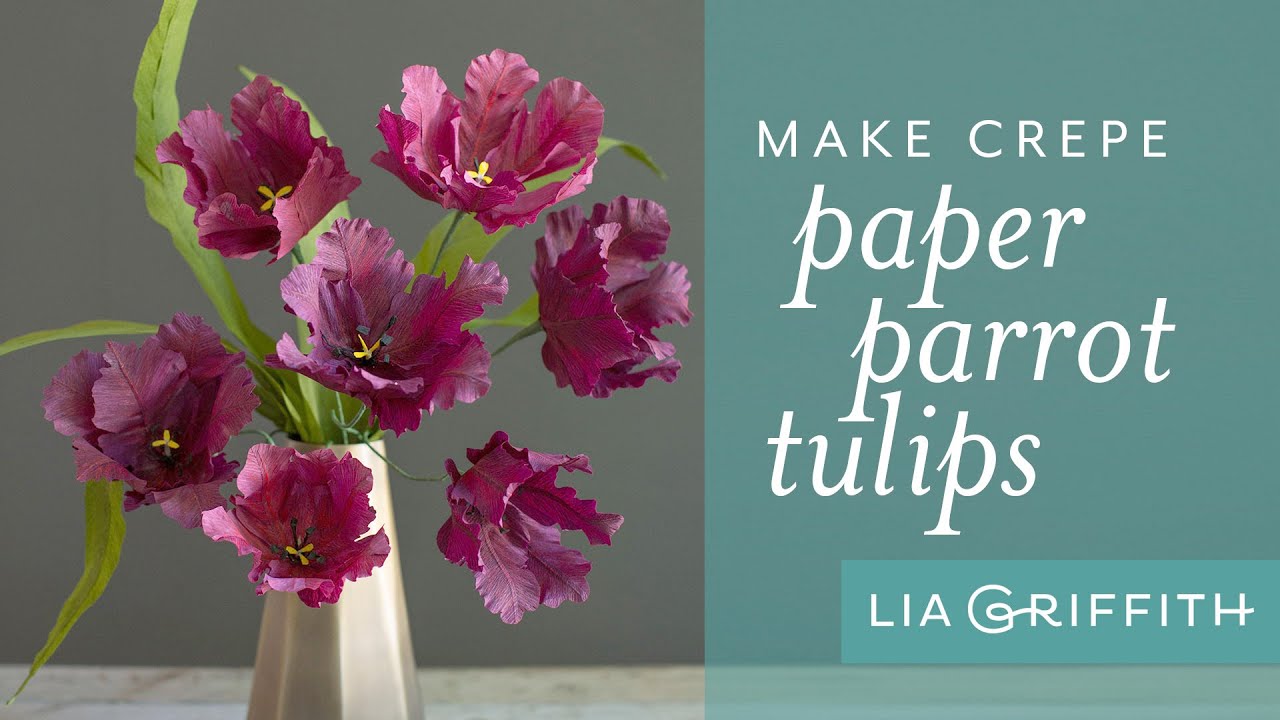 How To Make A Crepe Paper Tulip - Parrot Variety
