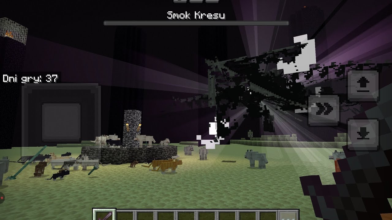 Minecraft one block pokonałam smoka? 